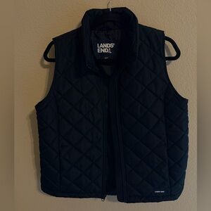 Lands' End Dark Quilted Vest